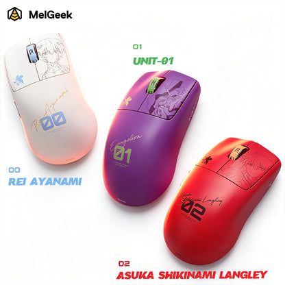 MelGeek × EVANGELION HORUS Wireless Gaming Mouse — PAW3950 30K Dual 8K 300 mAh