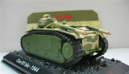 Amer France WWII Char B1 bis 1944 1/72 DIECAST Tank Pre-builded Model