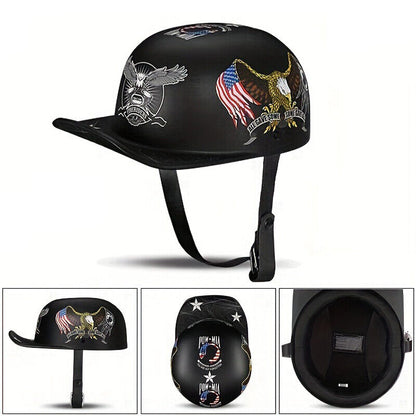 Retro Motorcycle Half Helmet Adults Motorcycle Helmet Baseball Cap DOT Certified