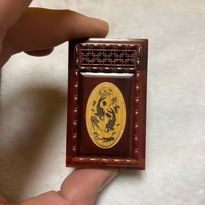 Zhang Shenglin Redwood Bamboo Katydid Box 70x42x28mm Random Patterns