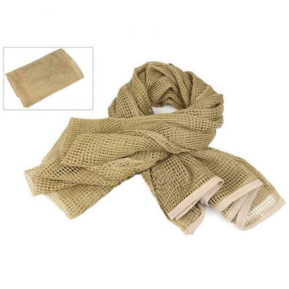 190*90 cm Cotton Scarf Mesh Sniper Airsoft Face Mask Camping Bandana Camouflage