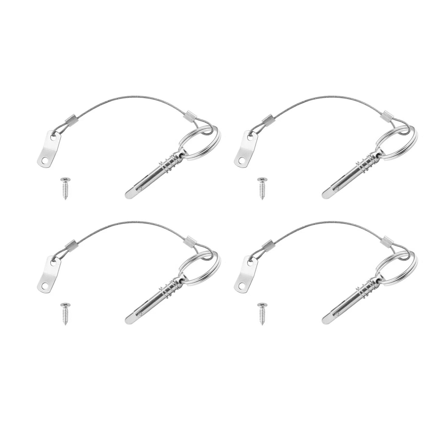 Marine Stainless Steel Quick Release Pin w/Toggle Spring for Boat Tops 4PACK