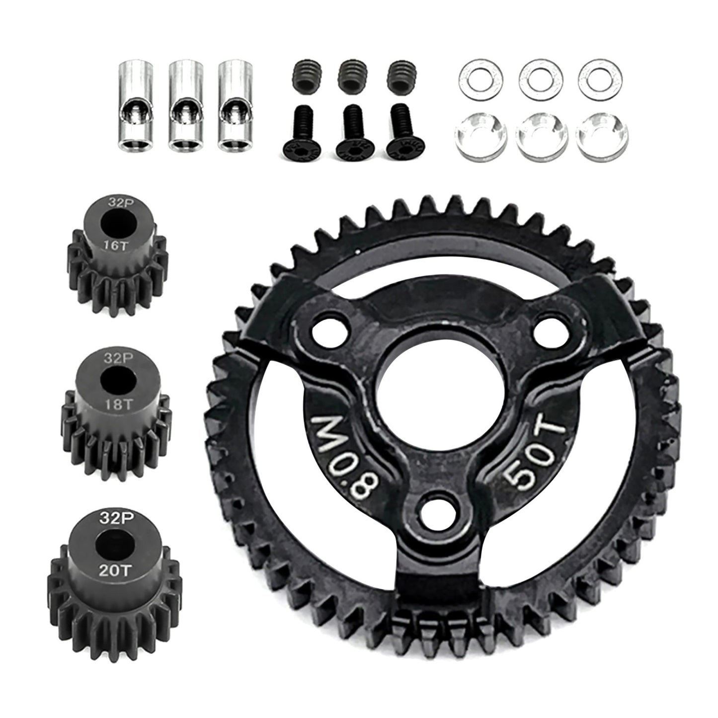 0.8M 32P Spur Gear 50T 16T 18T 20T For Traxxas Slash 2WD VXL XL-5 Bandit 1/10 F