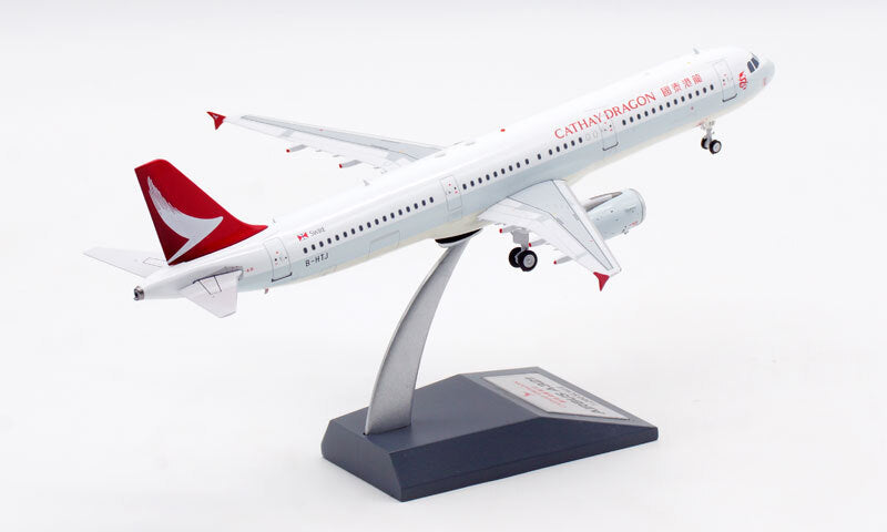 1:200 Aviation CATHAY DRAGON AIRBUS A321 Passenger Airplane Diecast Plane Model