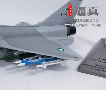 1:48 34CM PAKISTAN AIR FORCE J-10CE Fighter Jet Diecast Military Aircraft Model