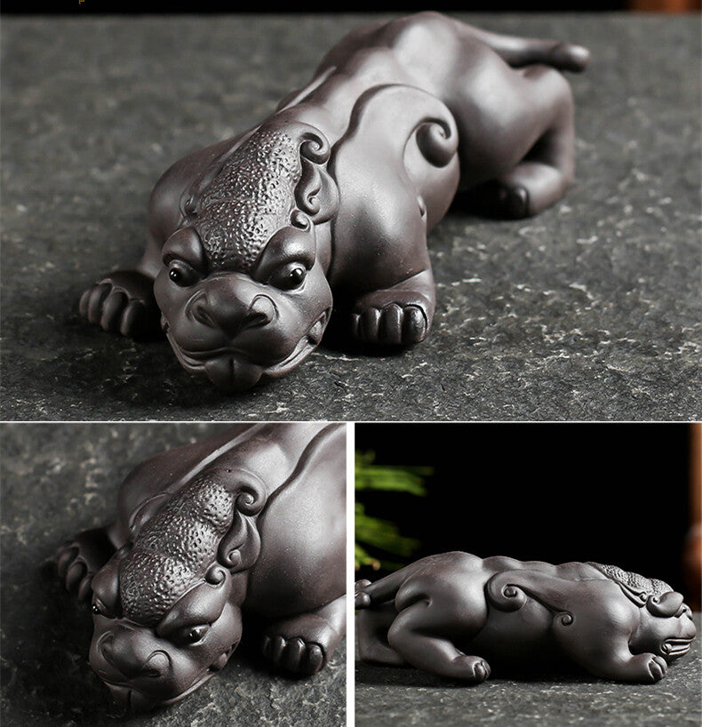 Creative Yixing Zisha Tea Pet Purple Clay Mythic Animals Home Decoration Chinese