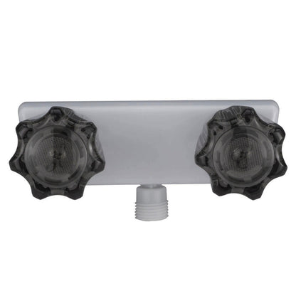 RV Camper Shower Valve Diverter 4inch w/Dual Knobs Plastic Left Handle Compact