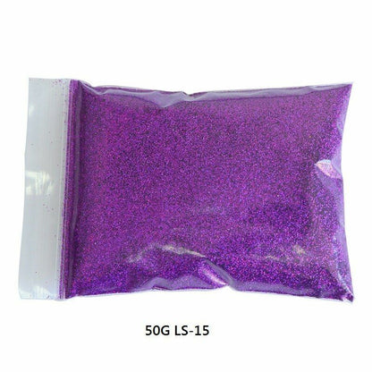 50G/Bag Holographic Glitter Nail Art Decoration Powder Pigment Laser Dust Sequin