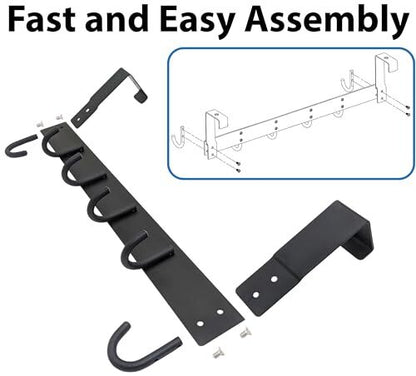 3 Pack 6 Hook Over-The-Door Hanger for Clothes, Belts, Ties, Scarves & more