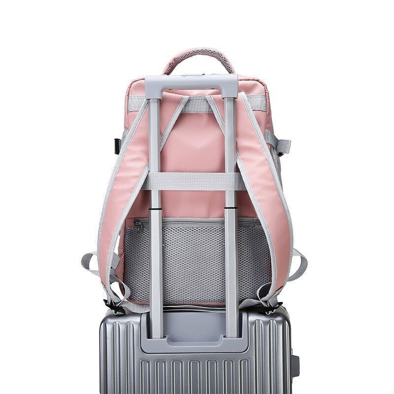 28*16*43 CM Backpack 15.6 Inch Laptop Bag USB Charging Shoe Bags Multifunction