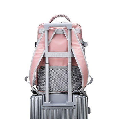 28*16*43 CM Backpack 15.6 Inch Laptop Bag USB Charging Shoe Bags Multifunction