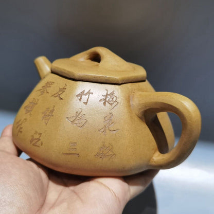 vintage China yixing purple clay teapot zisha ceremony ceramic exquisite tea set