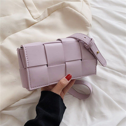 Weave Leather Mini Wallet Luxury Shoulder Bag Fanny Pack Purse Handbag 20*10*5CM