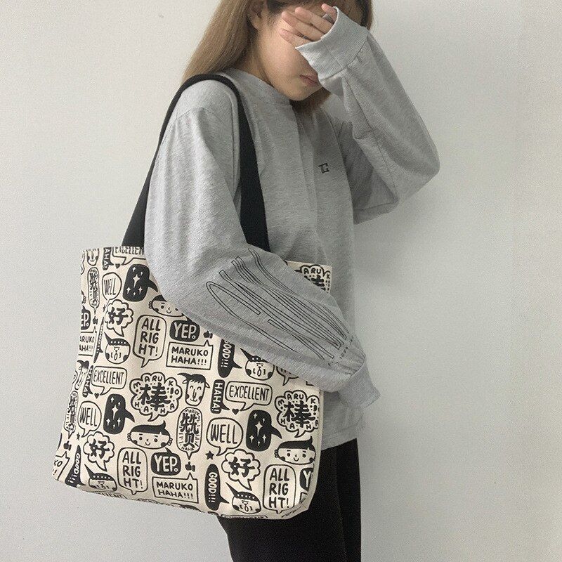 Canvas Totes Large Shoulder Bags Shopping Purse Handbag Tote Pouch 42*38 CM Bags