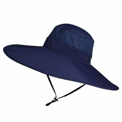 15CM Big Wide Hat Fisherman Solid Waterproof Sunshade Fishing Cap Sport Hiking