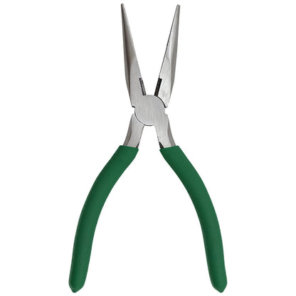 6-1/2" Long Nose Pliers (Serrated Jaws) with Wire Cutter and Comfort Grip Handle