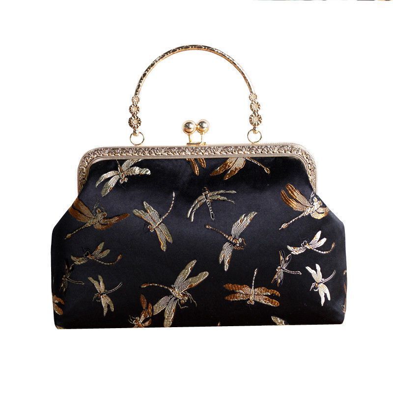 Handmade Chain Shoulder Crossbody Bag Vintage Lock Shell Vintage Purse Handbags