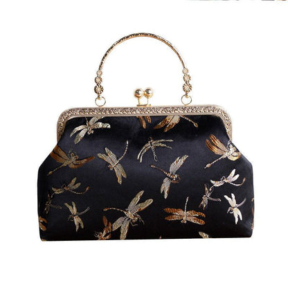 Handmade Chain Shoulder Crossbody Bag Vintage Lock Shell Vintage Purse Handbags