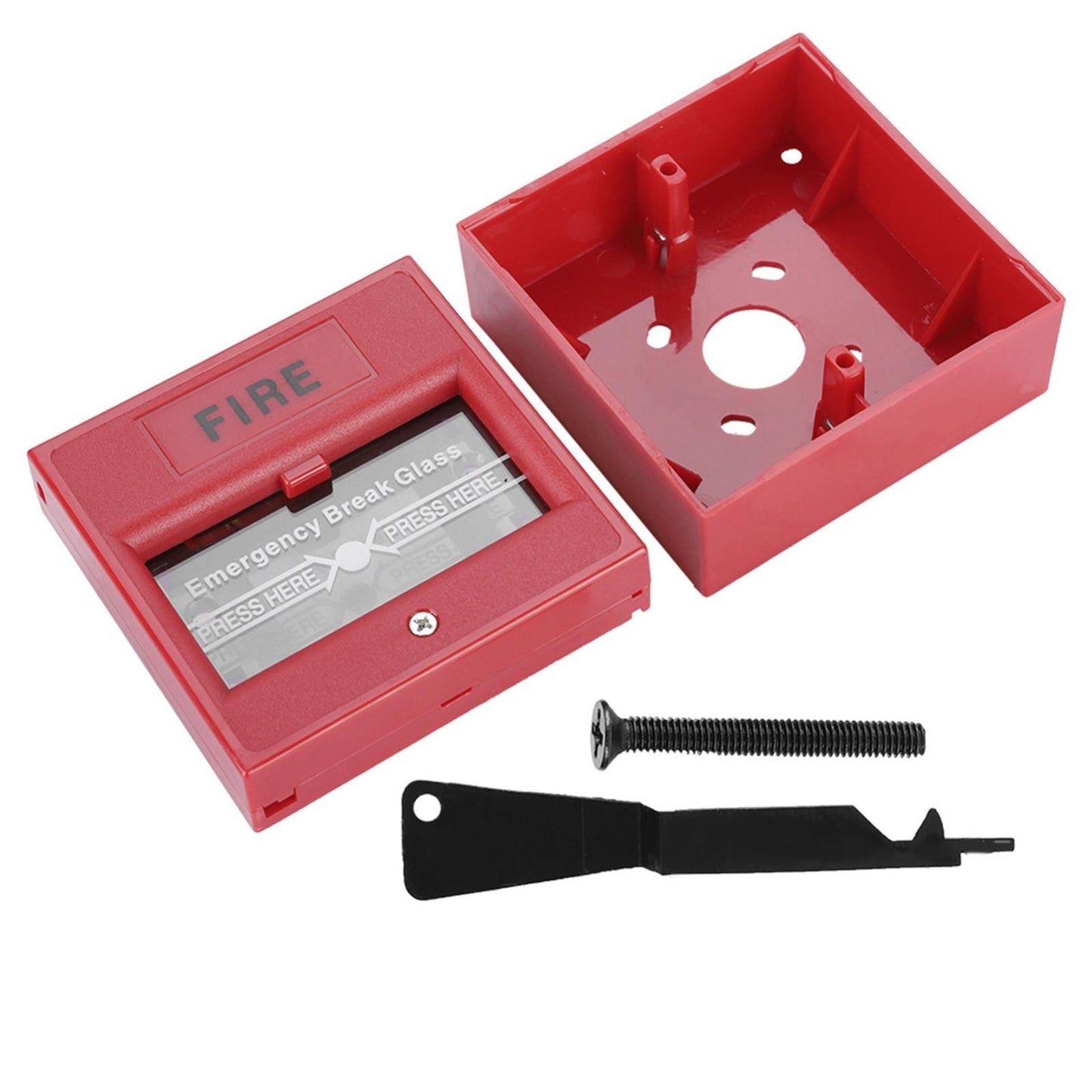 24-220VDC Emergency Button Fire Alarm Door Break Release Glass Exit Switch Kit q
