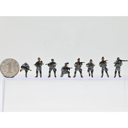 Sanrong 1/72 U.S. Modern Infantry Group Of 8 Can Be Soldiers With Tank Model Toy