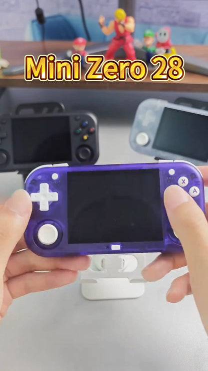 Mini Zero 28 Game Console,2.8 Inch IPS 2900mAh Battery Built in 11000 Game