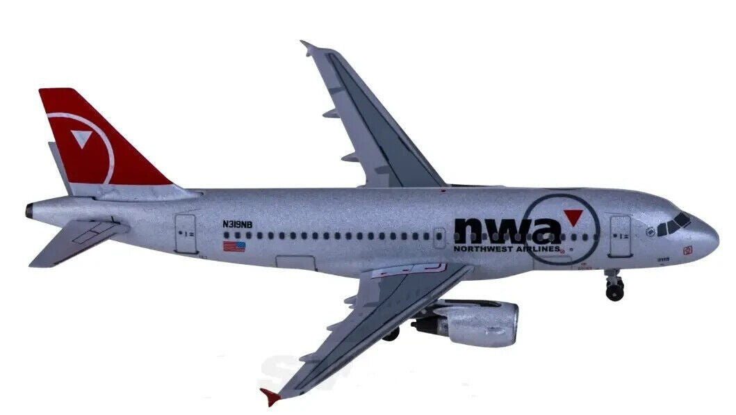 1:400 AeroClassics NWA AIRBUS A319 Passenger Aircraft Diecast Airplane Model