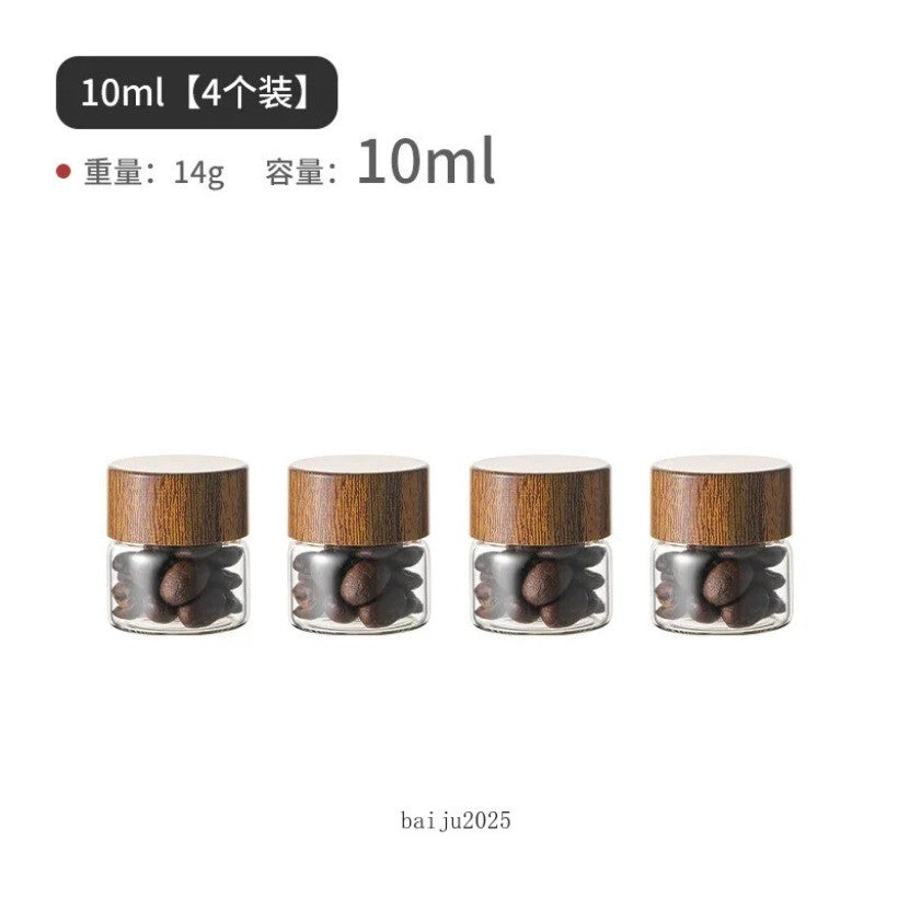 Mini Glass Sealed Jar Dispenser Bottle Portable Tea Storage Small Empty Bottle