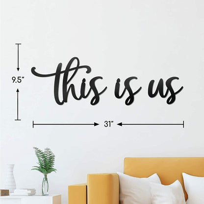 This Is Us Signs Artwork Wall Stickers Shape Decoration Home Metal Decorations