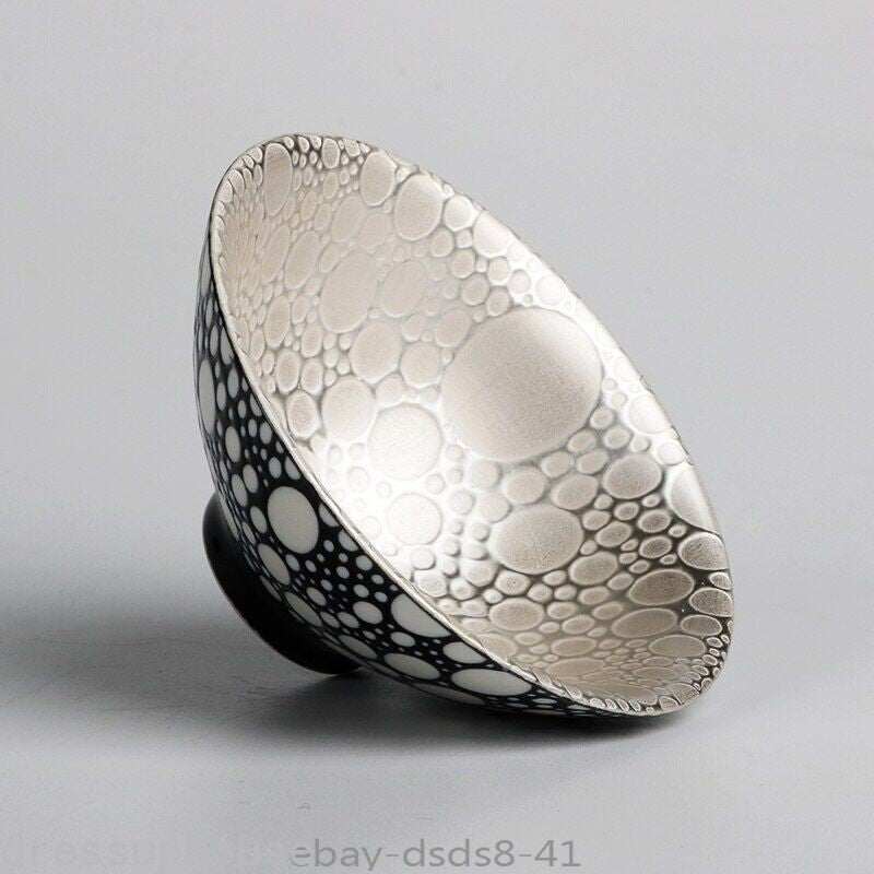 8.5cm 60ml Handmade Gilt Silver Tea Cup Ceramic Kung Fu Tea Cup Tea Cup