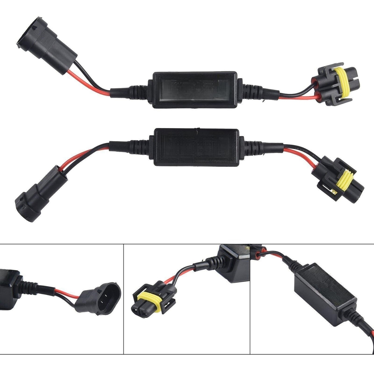 H8/H9/H11Automobile LED Headlight Decoder Resistor Canbus Wiring Adapter