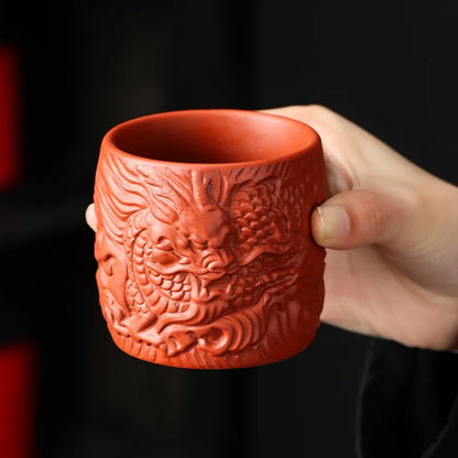 Purple Clay Dragon Phoenix Master Cup Kung Fu Tea-tasting Cup Household Tea Cup
