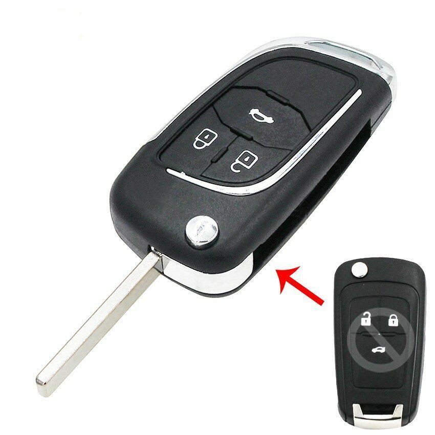 Flip Remote Key Shell Case Fob for Opel 2/3/4/5 Button Astra J Mokka Insignia 1x