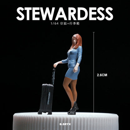 1/64 Figure Model Sexy Girl Model Boy Model City Street Mini Scene Doll