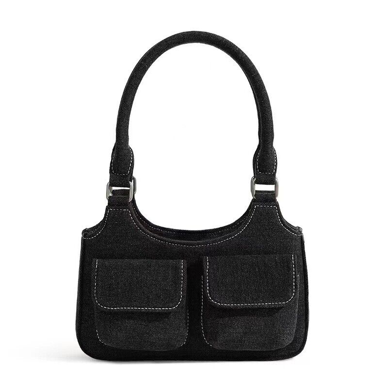 BAGGALLINI BLACK DOUBLE ZIP FLAP STYLE ORGANIZER CROSSBODY SHOULDER BAG PURSE