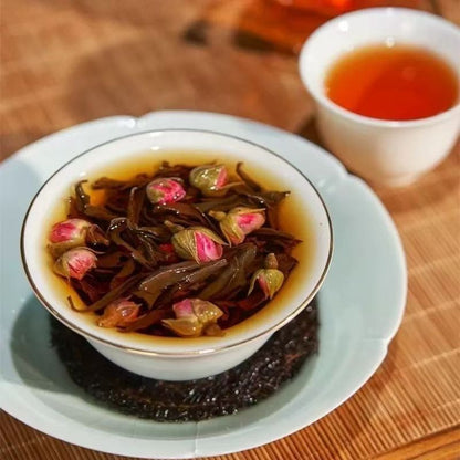 Rose Black Tea-Loose Leaf Tea with Natural Rose Petals Floral Aroma&Rich Flavor