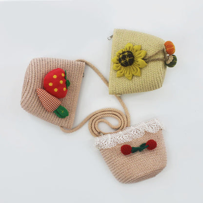 Bag Girl New Kid's Cartoon Bag Mini Cute Crossbody Bag Change Flower Beach Bag