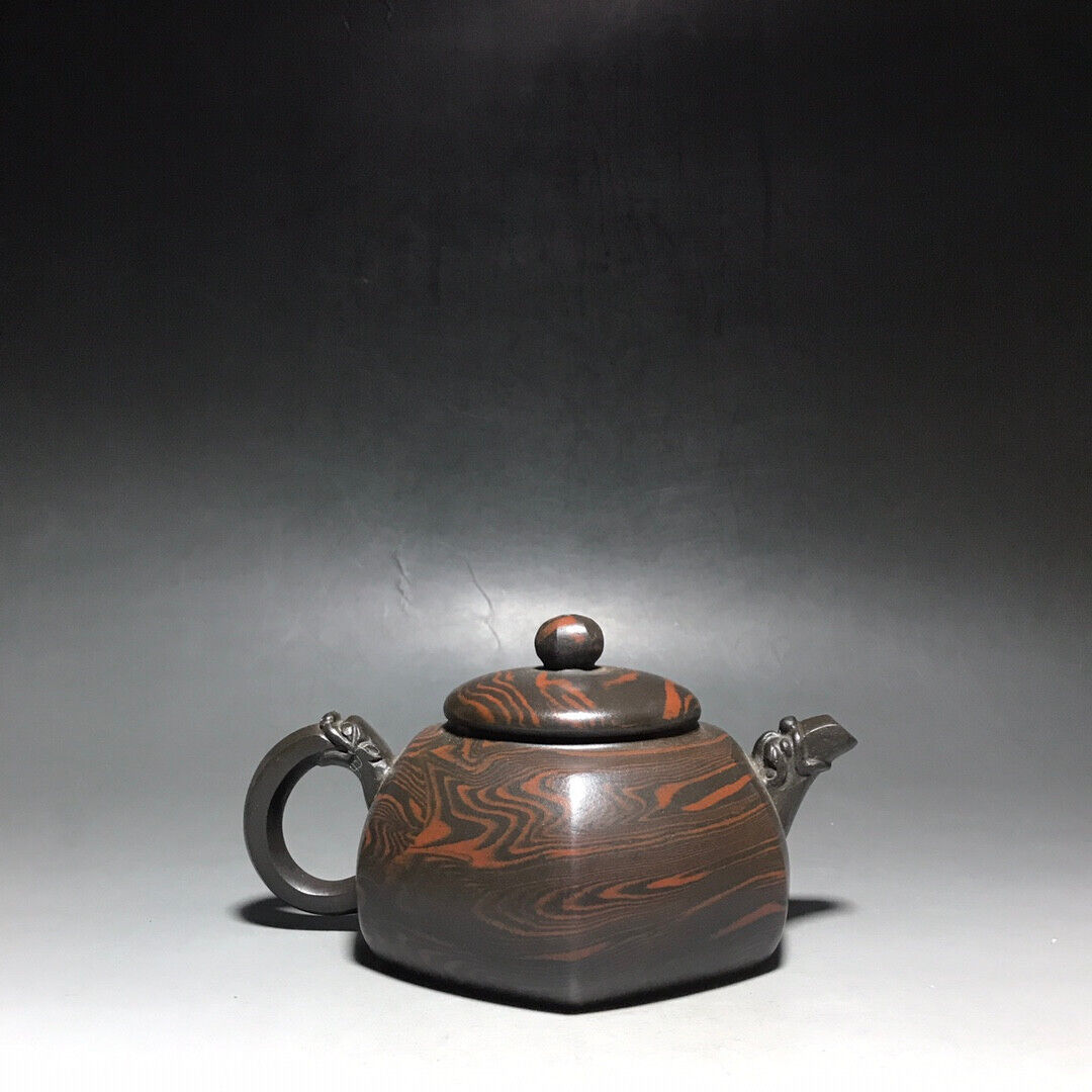 Chinese Yixing Zisha Clay Handmade Exquisite Teapot（六方龙尊 底款：邵雲琴）