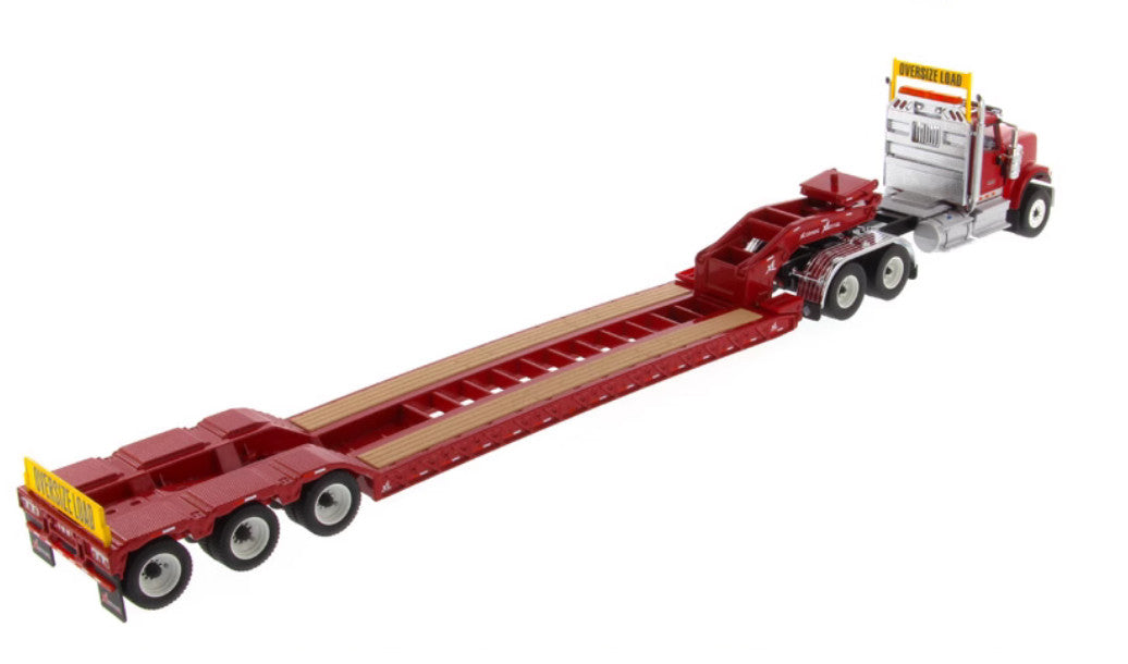 1:50 DM International Trailer Container Lowboy Trailer Tractor Diecast Model
