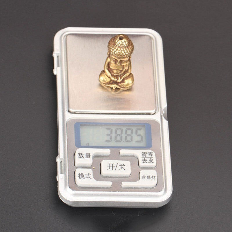 Pure Brass Guan Yin Buddha Statue Tea Pet Ornament Buddha Figurine Miniature