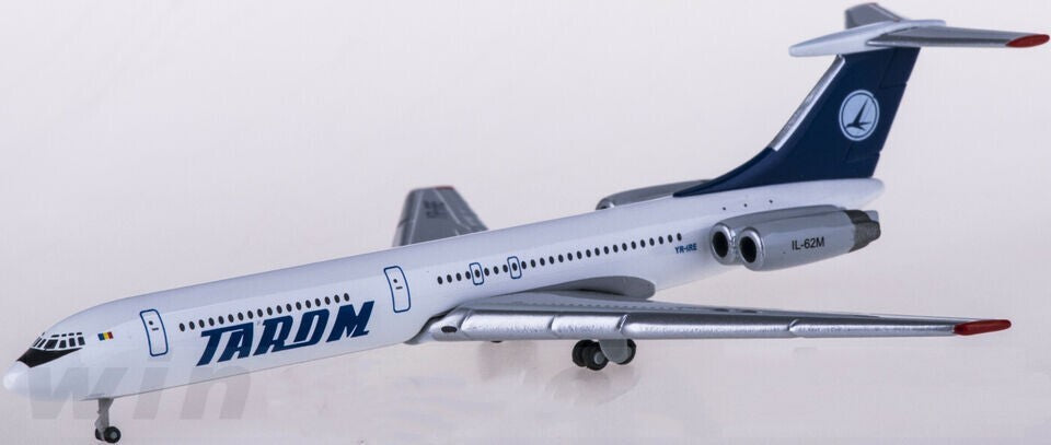 1:500 Herpa TAROM Ilyushin IL-62M Passenger Airplane Diecast Aircraft Model