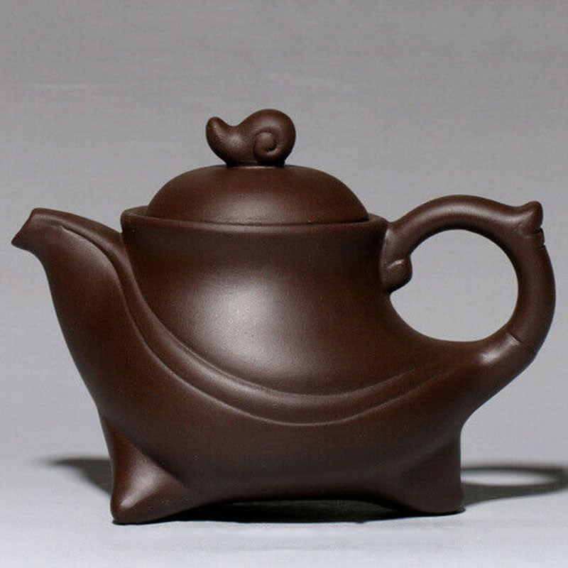 200ml Chinese Yixing Purple Clay Teapot Handmade Snail Design TeaPot Tea Set