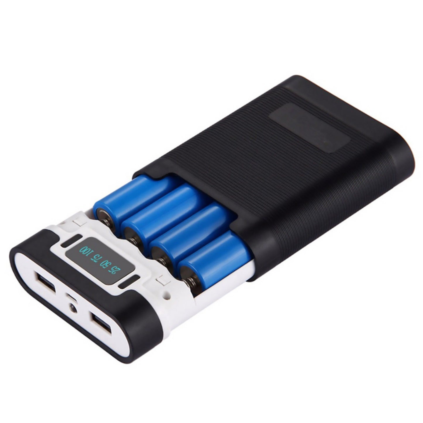 Dual USB Ports 5V/2.5A 2000-12000mAh Power Bank DIY Case For 4*18650 Battery ss