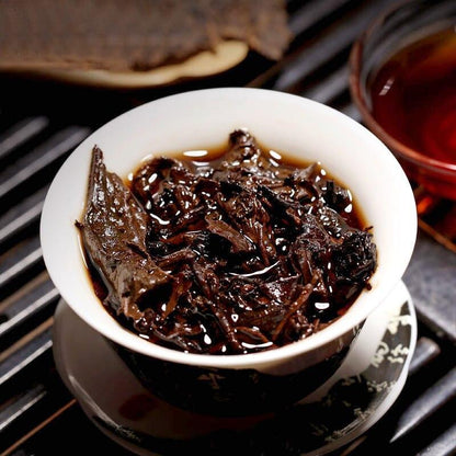 357g Ripe Puerh Tea ''Ru Yi'' Menghai Shu Puerh Tea Cake Qizi