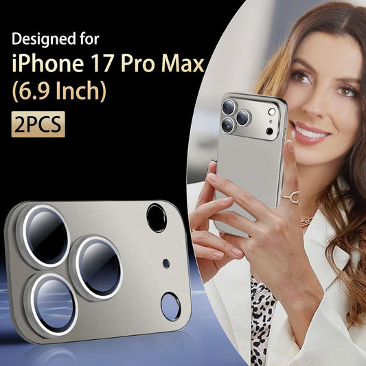 2 Pack Camera Lens Protector for Iphone 17 Pro Max Accessories, Metal Aluminum A