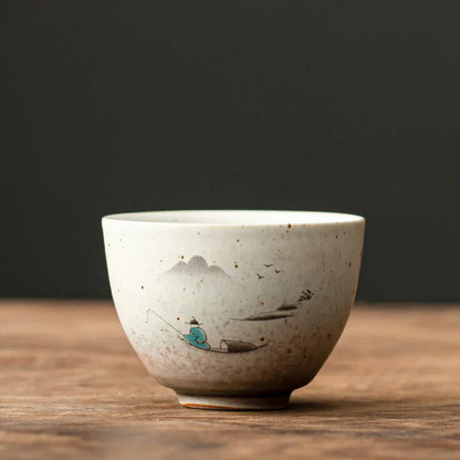 1pc 100ml Chinese Style Ceramic Teacup Coffee Cup Tea Bowl Set household Tea cup