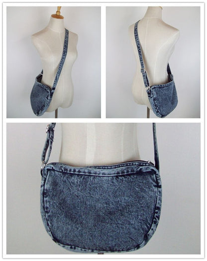 Fashion Vintage Denim Women Bags Handbags Crossbody Messager Purse Shoulder Bag