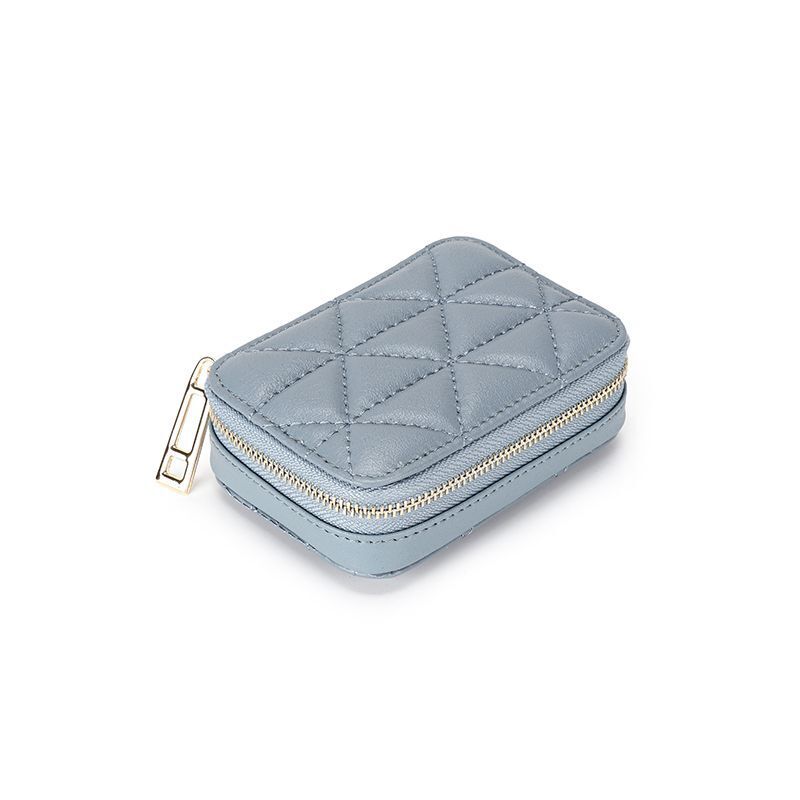 Lipstick Box Square Traveling Genuine Leather Makeup Organizer Case Cosmetic Bag