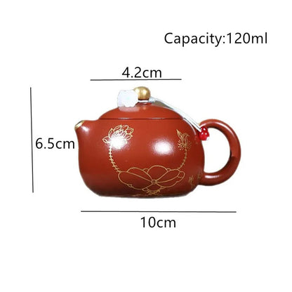 Chinese Yixing Zisha Teapot Dahongpao Kettle Handmade Purple Clay Xishi Teaware