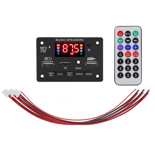 Wireless Bluetooth 5.0 MP3 Decoding Board Module Car Stereo With Remote Control