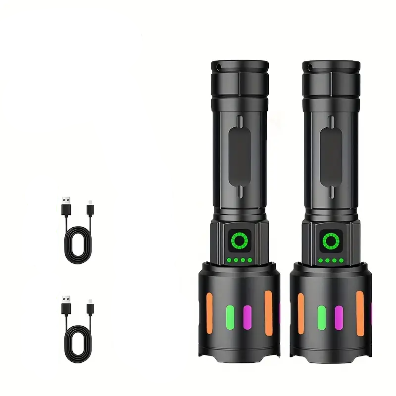 350000000 Lumen Super Bright LED Tactical Flashlight Rechargeable LED Work Light